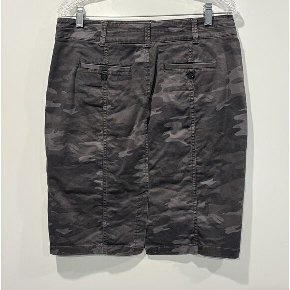 Ann‎ Taylor LOFT Gray Camouflage Pencil Skirt Pockets Womens Size 10 (1675) - Picture 2 of 4
